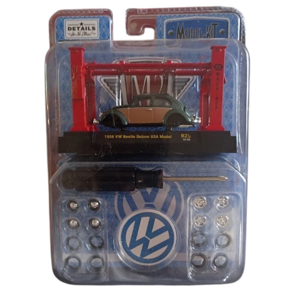 M2 Machines 1956 VW Beetle Deluxe USA Model Kit R25 1:64 Volkswagen Diecast